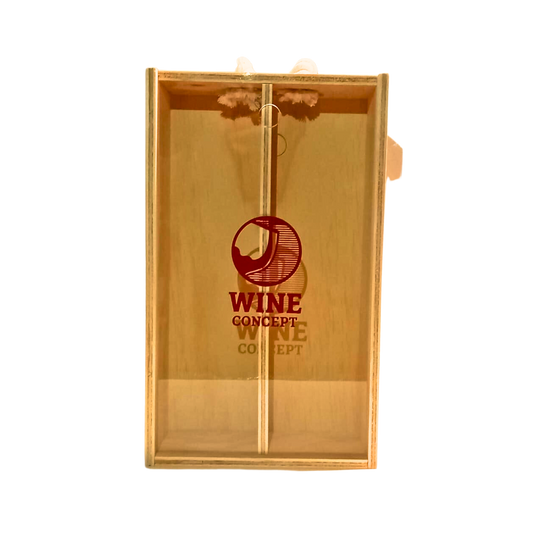 Caja de roble para botellas wine concept