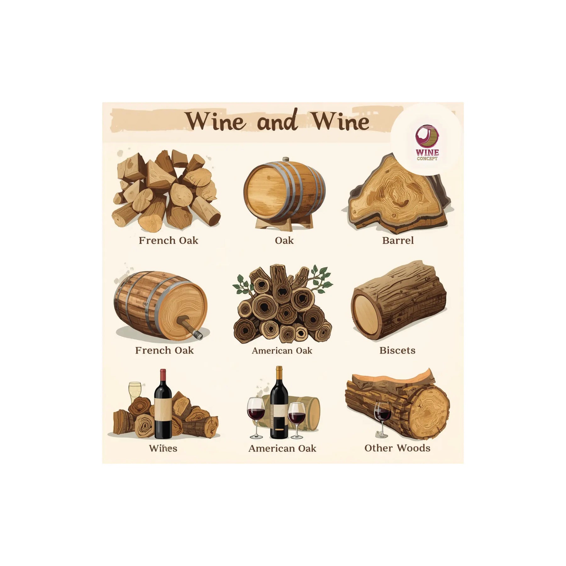 Diferentes tipos de madera en la crianza del vino 🍷🌳 0es3.store