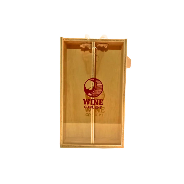 Caja de roble para botellas wine concept